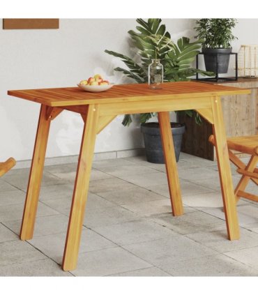 vidaXL Garden Dining Table 110x56x75 cm Solid Wood Acacia