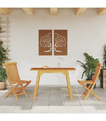 vidaXL Garden Dining Table 110x56x75 cm Solid Wood Acacia