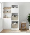 vidaXL Laundry Cabinet Black Oak 50 x 68 x 162 cm Engineered wood