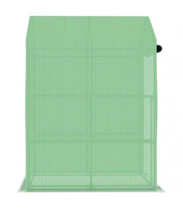 vidaXL Greenhouse | Green | Polyethylene mesh fabric | Large | Shelving