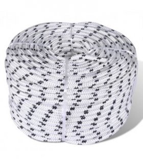 vidaXL Braided Boat Rope Polyester 6 mm 500 m White