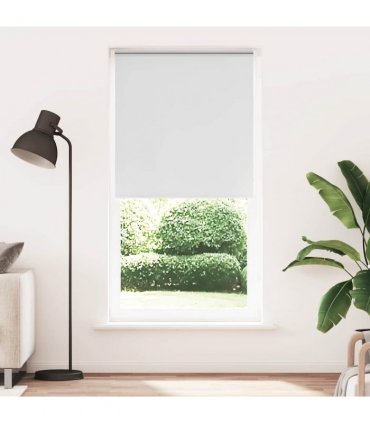 vidaXL Roller Blind Blackout White 90x210 cm Fabric Width 85.7 cm Polyester