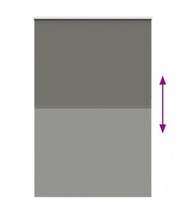 vidaXL Roller Blind Blackout Grey 160x230 cm Fabric Width 156.6 cm Polyester