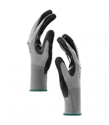 vidaXL Work Gloves 24 pcs Grey and Black 11 / XXL Polyester