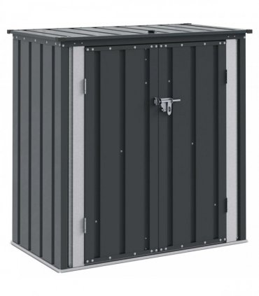 vidaXL Garden Storage Box Black 101.5 x 57 x 100.5 cm Steel