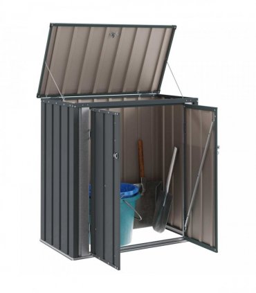 vidaXL Garden Storage Box Black 101.5 x 57 x 100.5 cm Steel