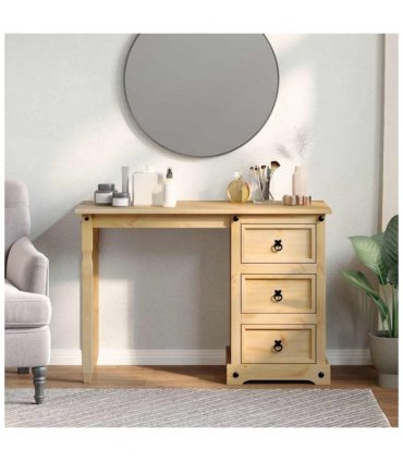 vidaXL Dressing Table Corona 110x47x75 cm Solid Wood Pine