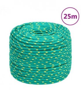vidaXL Boat Rope Green 10 mm 25 m Polypropylene