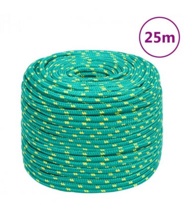 vidaXL Boat Rope Green 10 mm 25 m Polypropylene