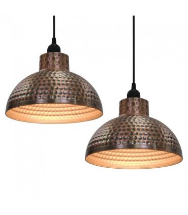 vidaXL Ceiling Lamps 2 pcs Semi-spherical Copper Colour