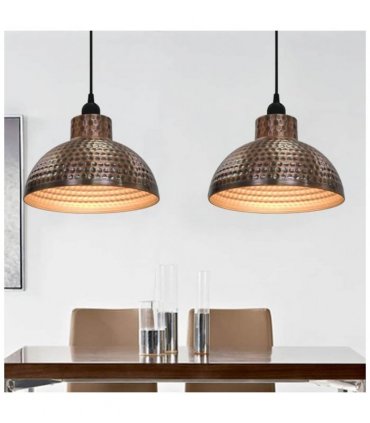 vidaXL Ceiling Lamps 2 pcs Semi-spherical Copper Colour