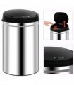 vidaXL Automatic Sensor Dustbin 30 L Stainless Steel