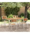 vidaXL Outdoor Dining Set 5 pcs Brown Solid Acacia Wood