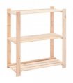 vidaXL 3-Tier Storage Rack 80x38x90 cm Solid Pinewood 150 kg