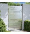 vidaXL Garden Gate with Lock Silver 85 x 144 cm Stainless Steel