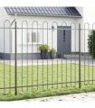 vidaXL Garden Fence 2 pcs Grey 3.4 x 1.5 m Powder-coated Steel
