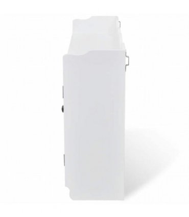 White MDF Wall Cabinet Display Shelf Book/DVD/Glass Storage