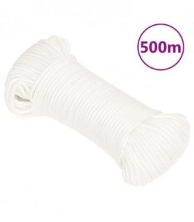 vidaXL Boat Rope Full White 5 mm 500 m Polypropylene