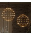 vidaXL Ball with 384 LEDs 2 pcs Warm white 59.5 x 59.5 x 63 cm Metal