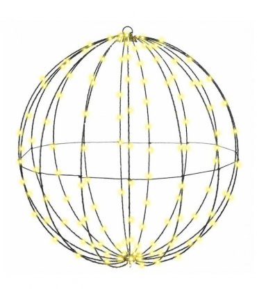 vidaXL Ball with 384 LEDs 2 pcs Warm white 59.5 x 59.5 x 63 cm Metal