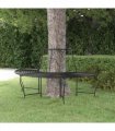 vidaXL Tree Bench | Black | Steel | Medium | Durable | Half Round Tree Bench