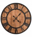 vidaXL Vintage Wall Clock with Quartz Movement Wood and Metal 60cm XXL