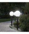 vidaXL Bollard Lights with Sensor&Outlet 3 pcs 80 cm Black IP44