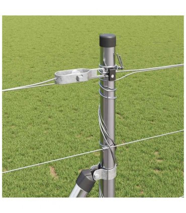 vidaXL Welded Wire Fence with Concrete Base 25 x 1.4 m Silver Mesh