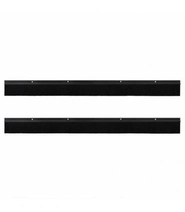 vidaXL Screw-on Door Brush Seals 2 pcs Black 100 cm Aluminium Alloy