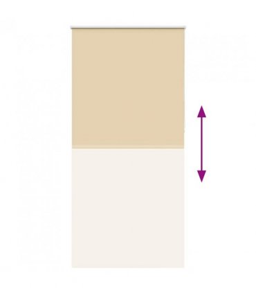 vidaXL Roller Blind Blackout Beige 115x230 cm Fabric Width 110.7 cm Polyester
