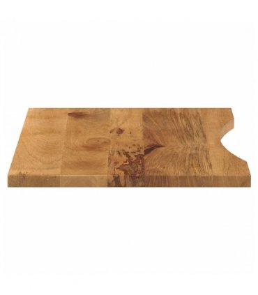 vidaXL Desk Top with Curve 90x50x2.5 cm Solid Wood Rough Mango