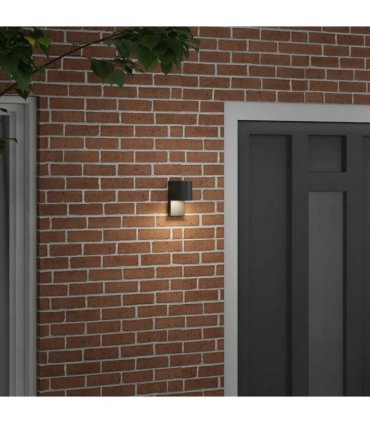 vidaXL Outdoor Wall Light Black 12 x 7 x 15 cm Stainless Steel