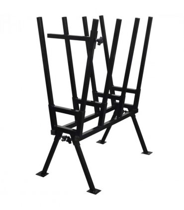 Black Powder-Coated Saw Horse for Woodworking
