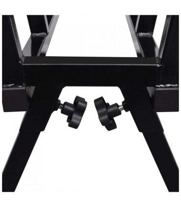 Black Powder-Coated Saw Horse for Woodworking