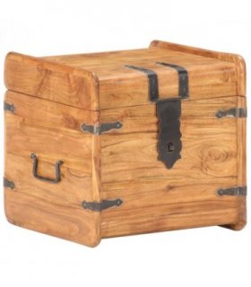 vidaXL Chest 40x40x40 cm Solid Acacia Wood