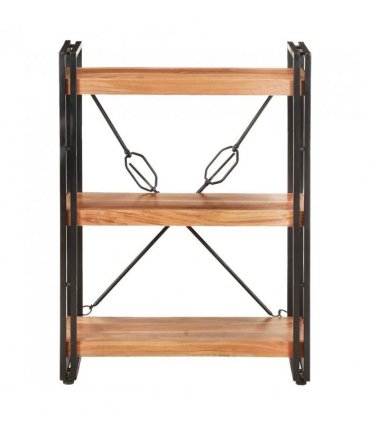 vidaXL 3-Tier Bookcase 60x30x80 cm Solid Acacia Wood