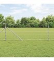 vidaXL Welded Wire Fence with Spikes 25 x 0.8 m Galvanised Steel Mesh