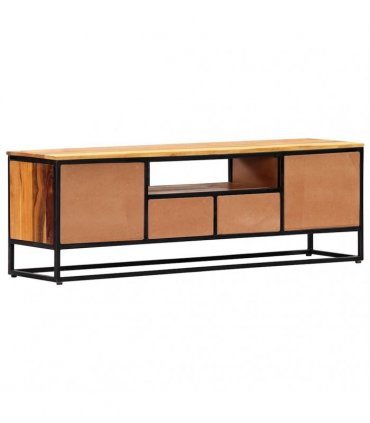 vidaXL TV Cabinet 120x30x40 cm Solid Reclaimed Wood and Steel