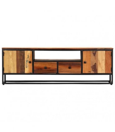 vidaXL TV Cabinet 120x30x40 cm Solid Reclaimed Wood and Steel