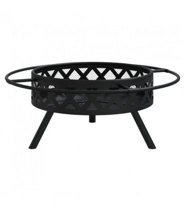 vidaXL Fire Pit with Poker 70 cm XXL Steel