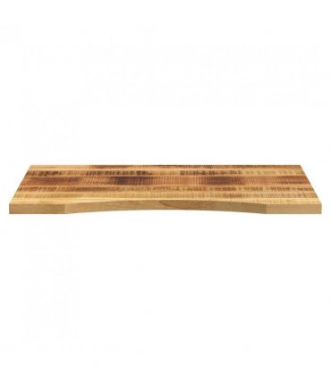 vidaXL Desk Top with Curve 90x50x2.5 cm Solid Wood Rough Mango
