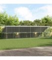 vidaXL Dog Kennel 4 pcs Silver 8 x 2 x 2 m Galvanised steel
