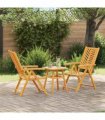 vidaXL Garden Dining Set 3 pcs Brown Solid Acacia Wood