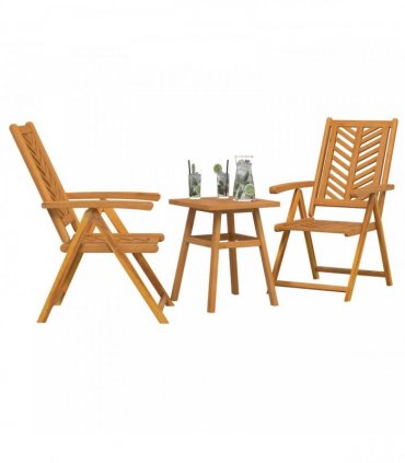 vidaXL Garden Dining Set 3 pcs Brown Solid Acacia Wood