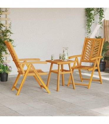 vidaXL Garden Dining Set 3 pcs Brown Solid Acacia Wood