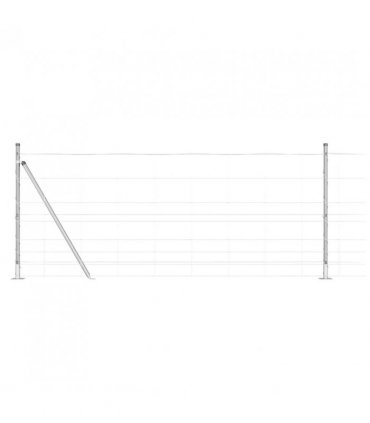 vidaXL Welded Wire Fence with Concrete Base 50 x 1 m Galvanised Steel