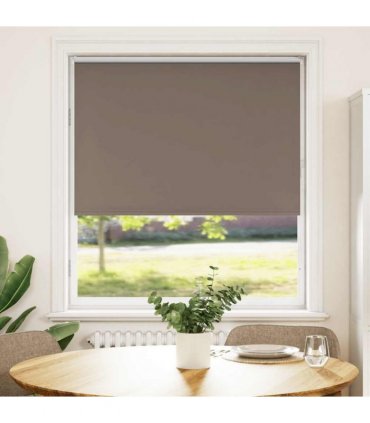 vidaXL Roller Blind Blackout Coffee 115x150 cm Fabric Width 110.7 cm Polyester