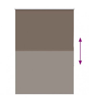 vidaXL Roller Blind Blackout Coffee 115x150 cm Fabric Width 110.7 cm Polyester
