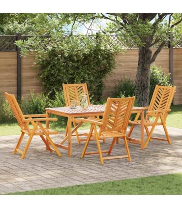 vidaXL Garden Dining Set 5 pcs Brown Solid Acacia Wood