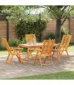 vidaXL Garden Dining Set 5 pcs Brown Solid Acacia Wood